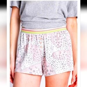 PJ Salvage Playful Prints Butterfly Boxers Shorts Medium Pink Grey Blush